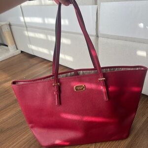 Michael Kors Red Leather Tote bag